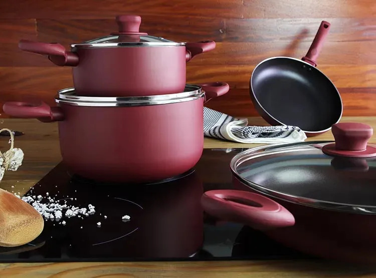 Batería De Cocina Marmicoc Spring Set 7 Piezas