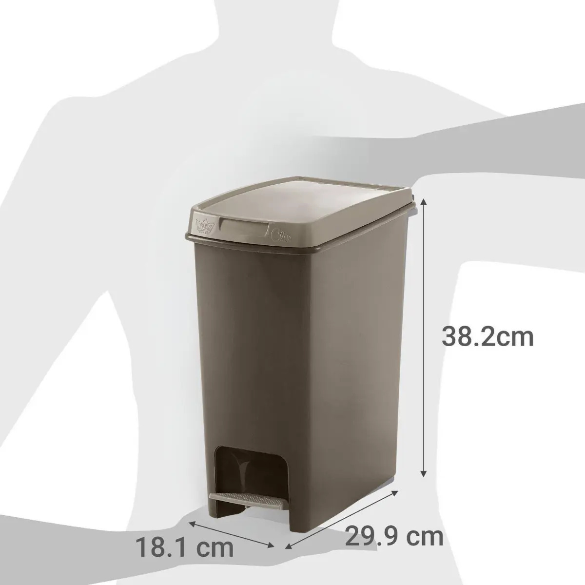 Basurero Antideslizante Con Pedal Modelo Clin 12.5 Litros - Imagen 2