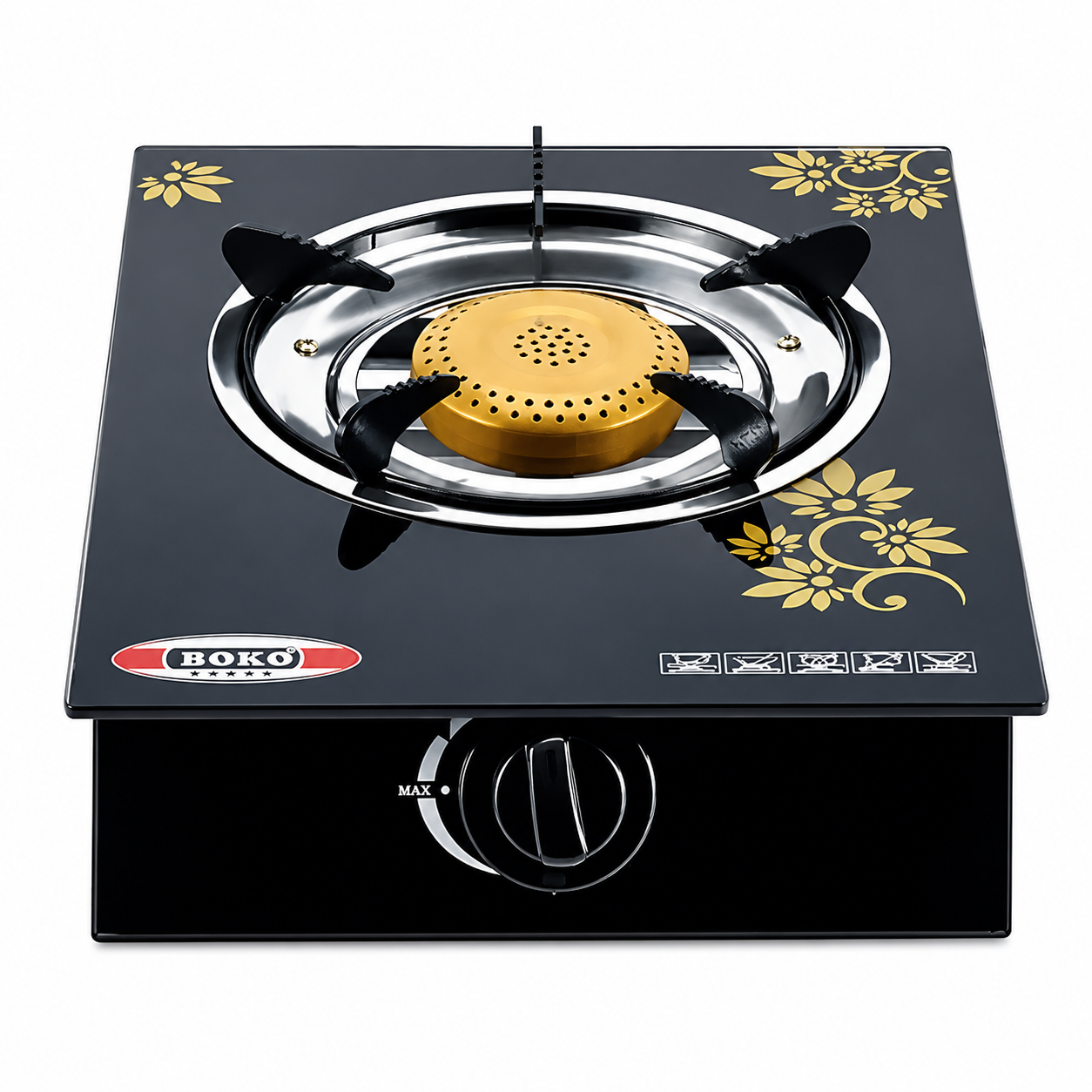 Cocina A Gas De 1 Plato Vidrio Templado Marca New Line