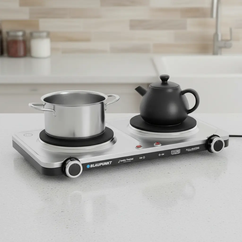Cocinilla Encimera Alimentación Eléctrica Blaupunkt 2200w Plateado - Imagen 2
