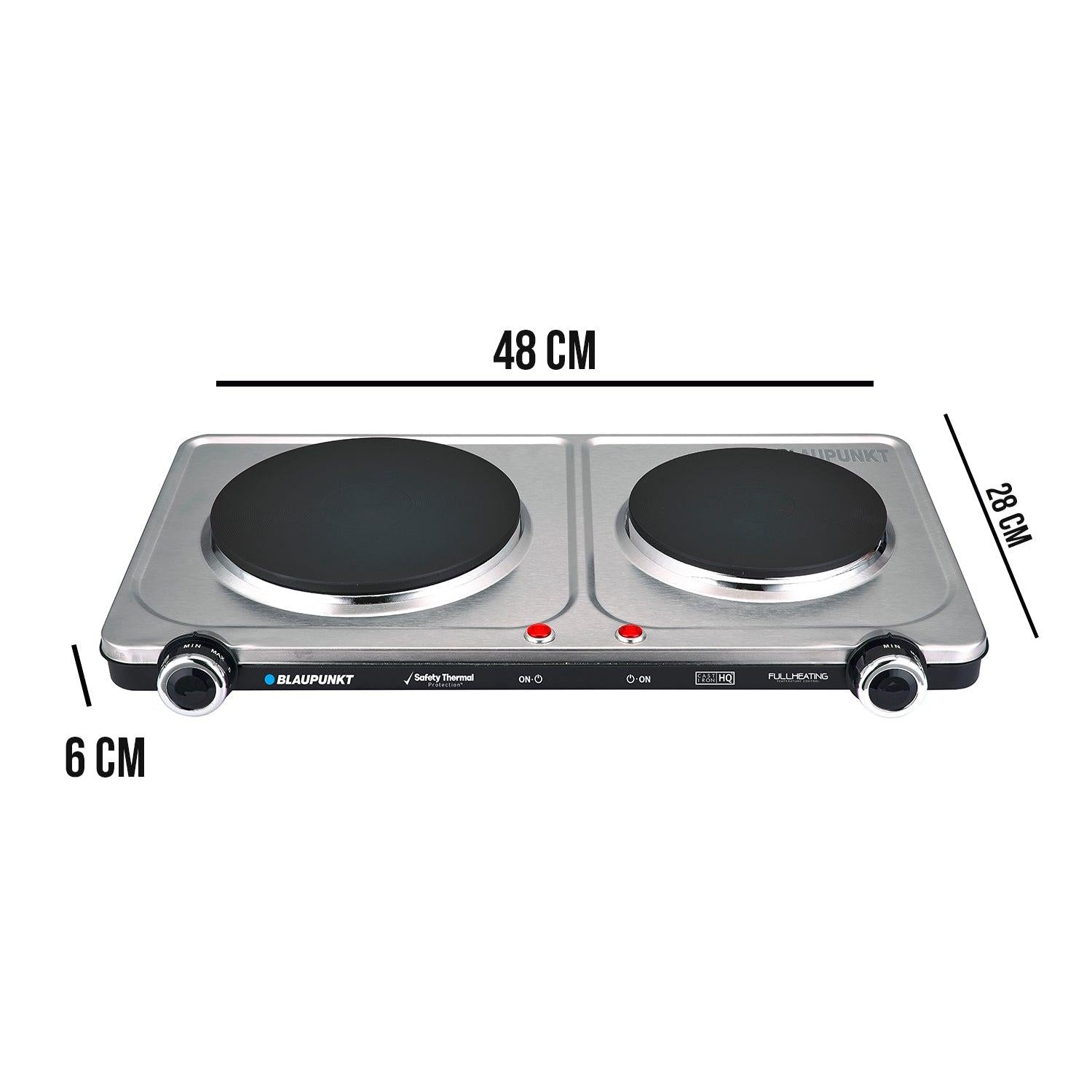 Cocinilla Encimera Alimentación Eléctrica Blaupunkt 2200w Plateado - Imagen 7
