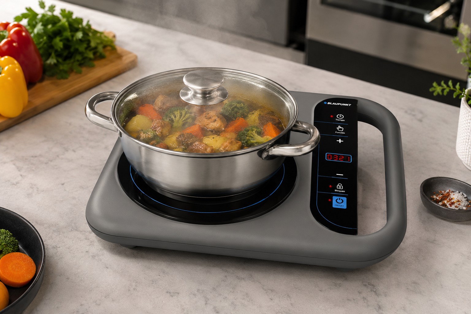 Cocinilla Eléctrica De Inducción Blaupunkt 2000w Con Olla