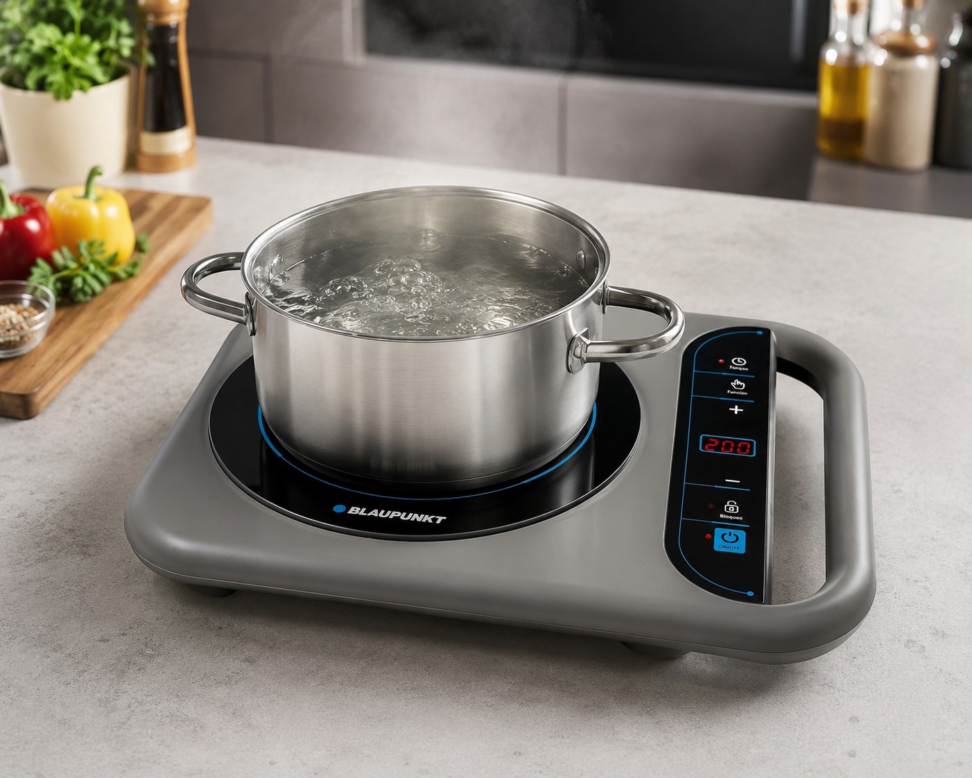 Cocinilla Eléctrica De Inducción Blaupunkt 2000w Con Olla - Imagen 3