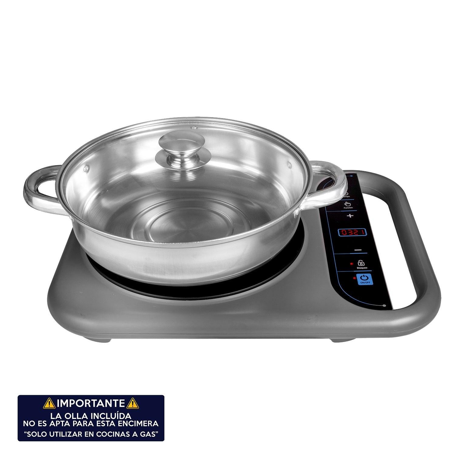Cocinilla Eléctrica De Inducción Blaupunkt 2000w Con Olla - Imagen 4
