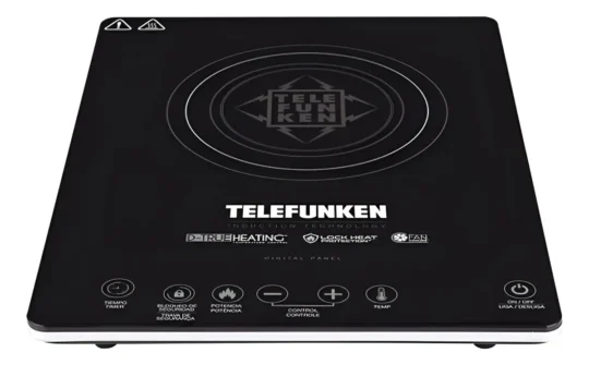 Cocinilla Encimera De Induccion Digital Marca Telefunken 1 Quemador Color Negro 2100w