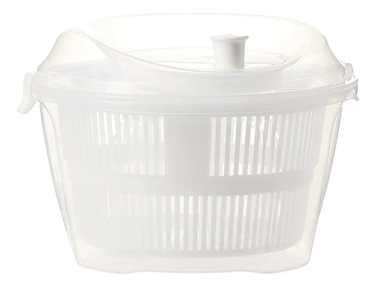 Escurridor Centrífugo De Vegetales Blanco Rey Plast