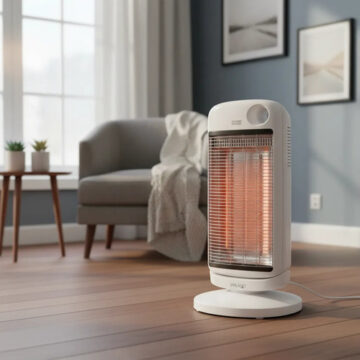Estufa Calentador Fibra Carbono Con Sistema Oscilante 900w