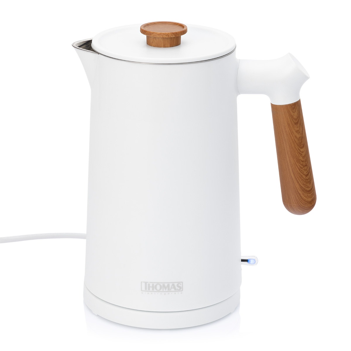 Hervidor Eléctrico Thomas TH-6250B Cool Touch 1,7 Litros 2200W Tetera Jarro Eléctrico Diseño Nórdico Wood Texture Exterior Frío al Tacto Interior Acero Inoxidable - Imagen 5