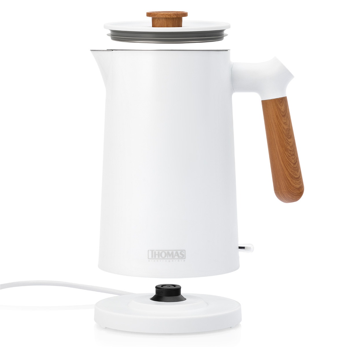 Hervidor Eléctrico Thomas TH-6250B Cool Touch 1,7 Litros 2200W Tetera Jarro Eléctrico Diseño Nórdico Wood Texture Exterior Frío al Tacto Interior Acero Inoxidable - Imagen 6