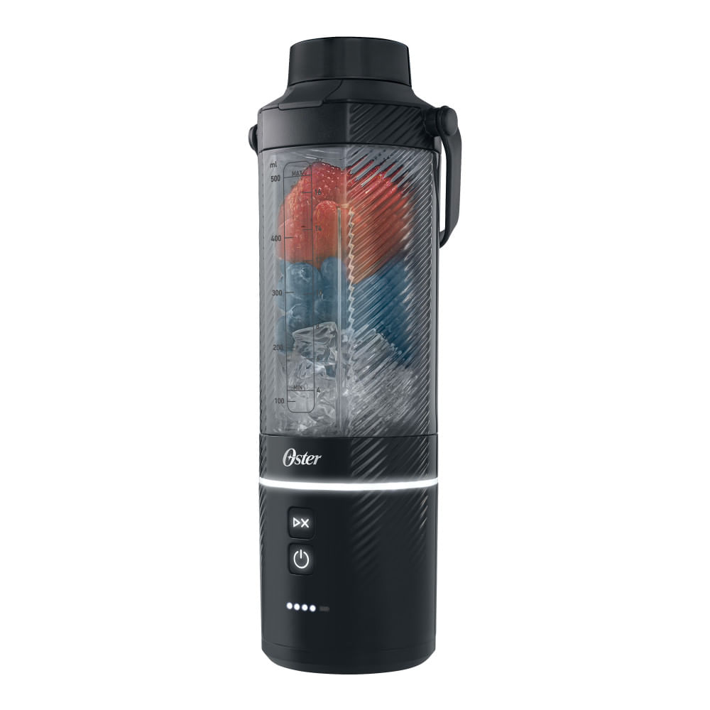 Licuadora Portátil Mini Juguera Recargable USB GoMAX 590 ml Oster Negra