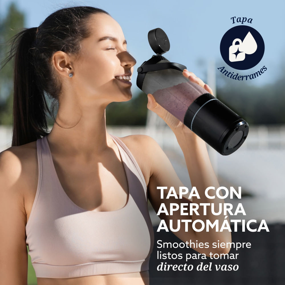 Licuadora Portátil Mini Juguera Recargable USB GoMAX 590 ml Oster Negra - Imagen 7