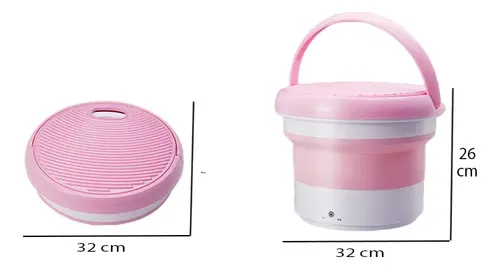 Mini Lavadora Plegable Portatil Ultrasonica Ropa Liviana - Imagen 4