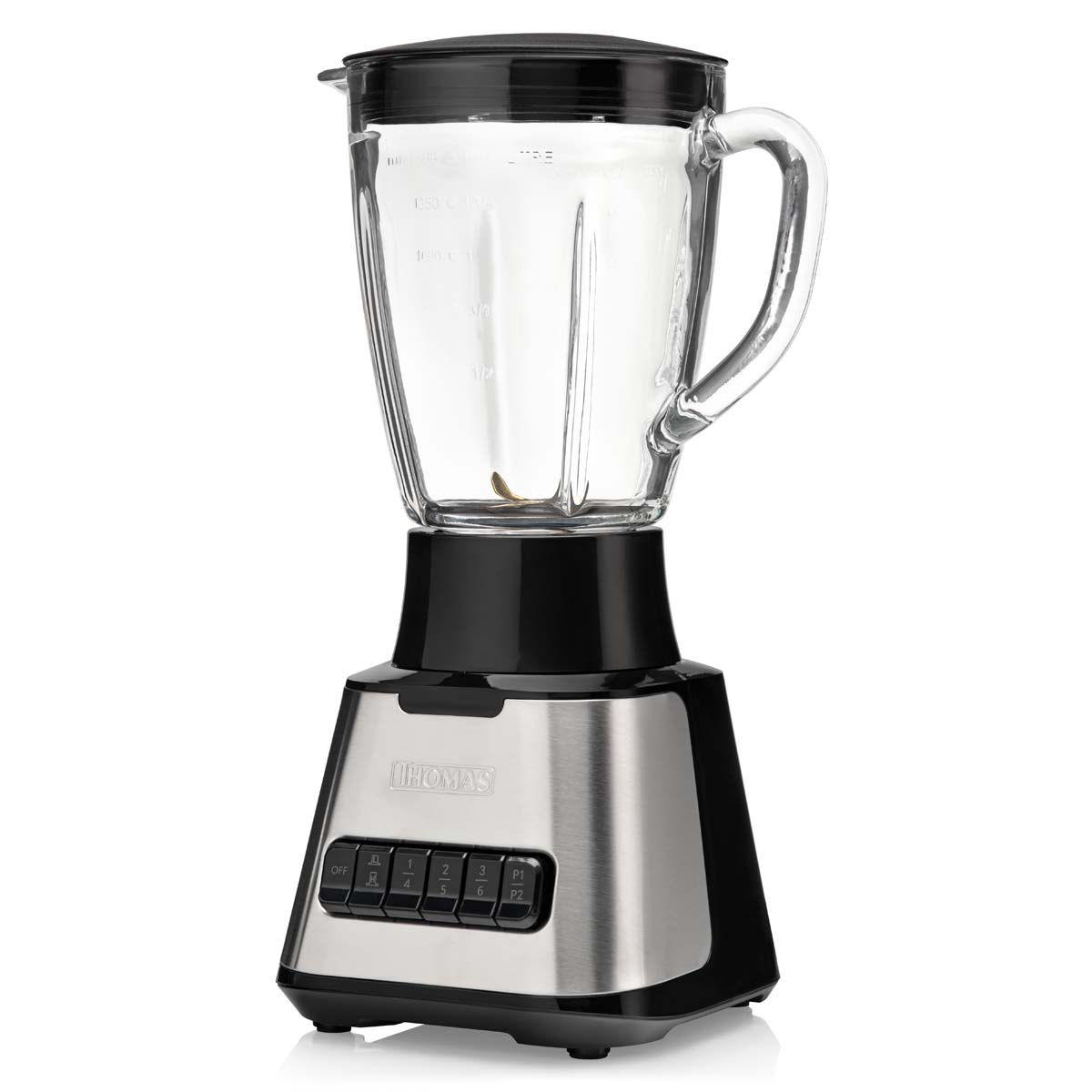 Licuadora Thomas TH-410Vi 1,5 Litros 600W Juguera Jarro de Vidrio 6 Velocidades más 2 Pulsos Cuchillas 4 Fold Titanium Blades Acople Metálico Base Acero Inoxidable - Imagen 6