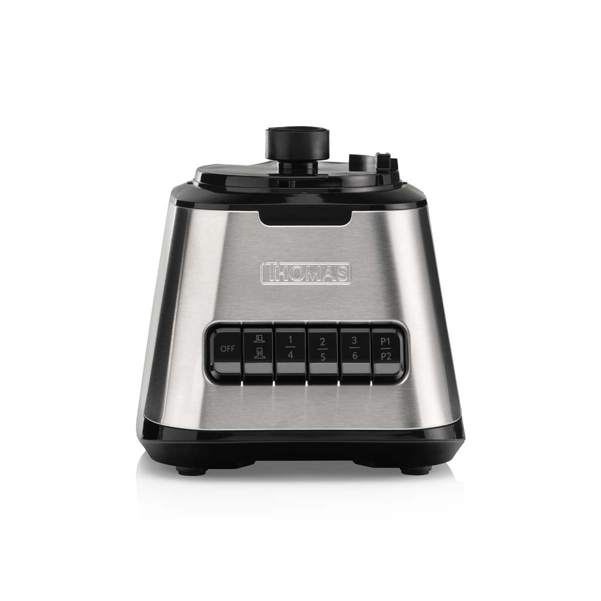 Licuadora Thomas TH-410Vi 1,5 Litros 600W Juguera Jarro de Vidrio 6 Velocidades más 2 Pulsos Cuchillas 4 Fold Titanium Blades Acople Metálico Base Acero Inoxidable - Imagen 7