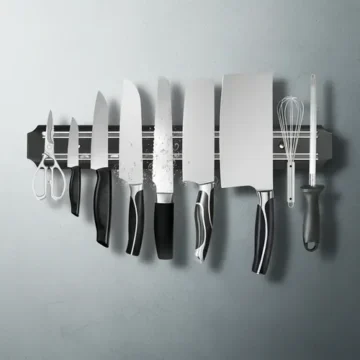 Imán Barra Magnética Cocina Porta Cuchillos Negro