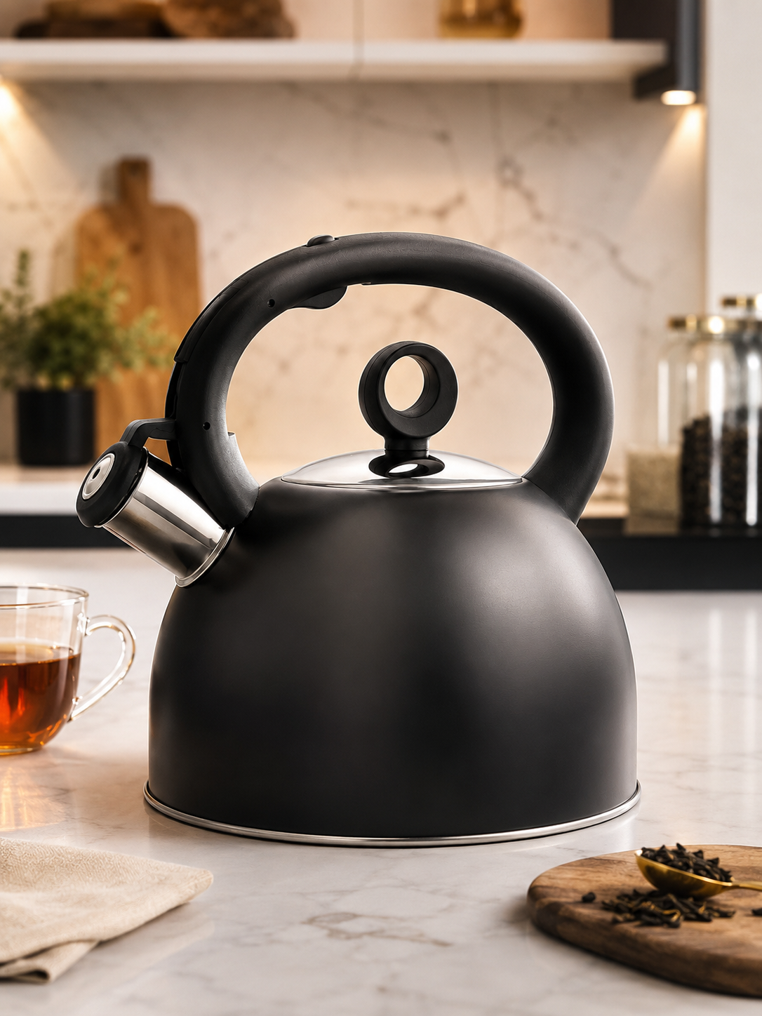 Tetera 2,5 Litros Acero Inox Modelo Dark Marca Vitta - Imagen 2
