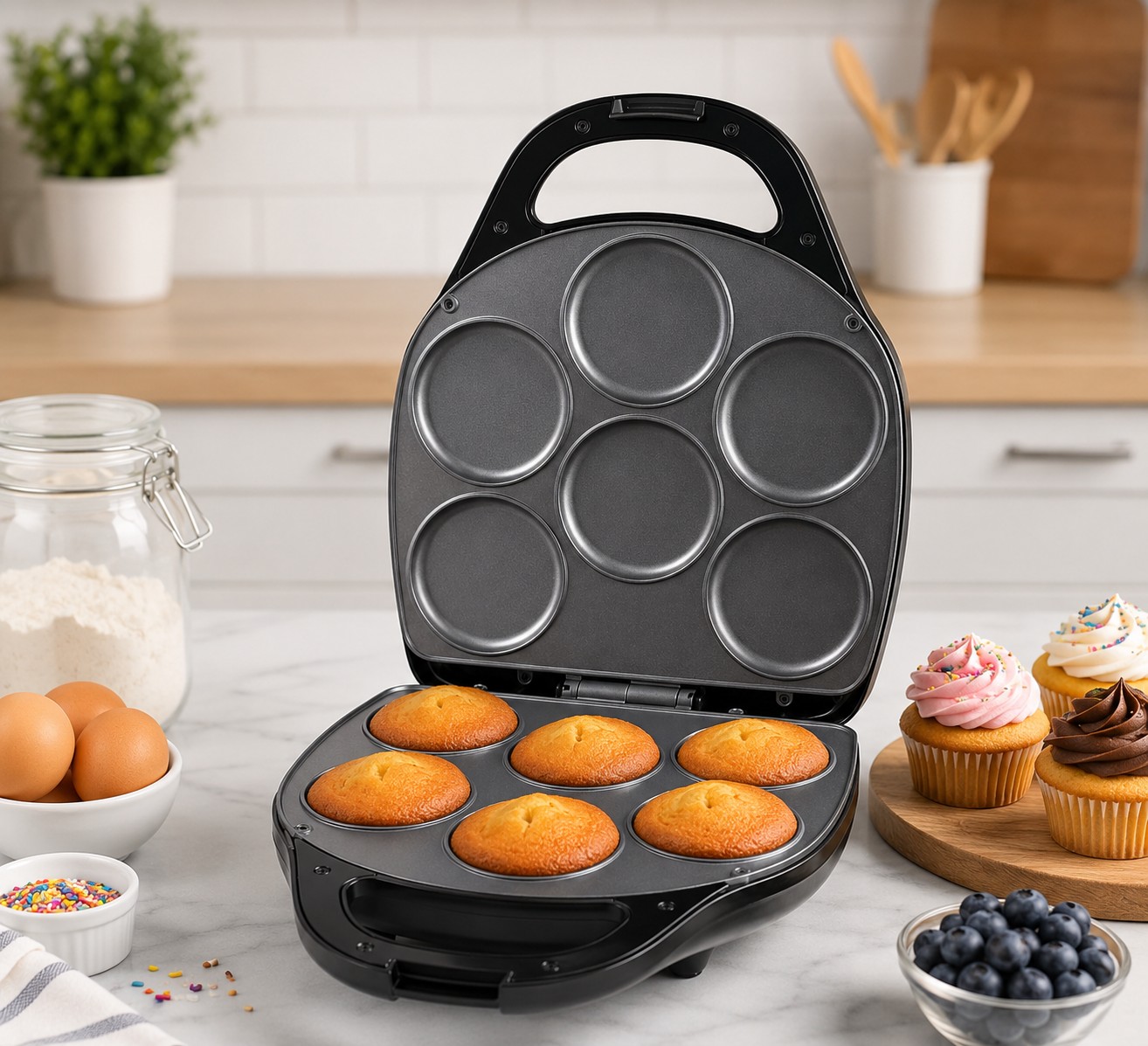 Tostador De Arepa Marca Ackiliss Para 6 Unidades Negro