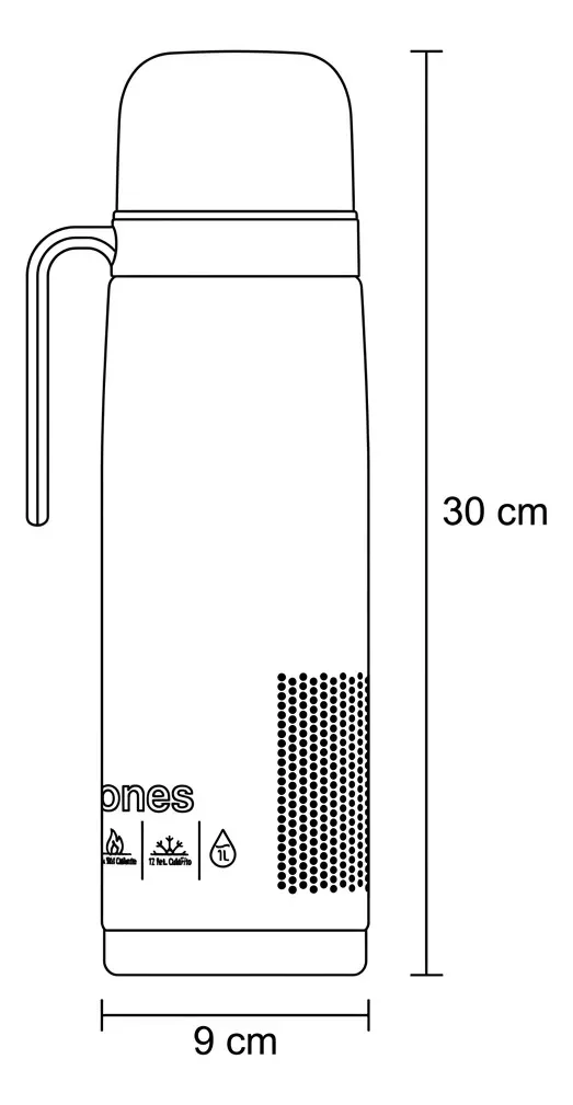 Termo De Agua matero 1 L Halten - Imagen 8