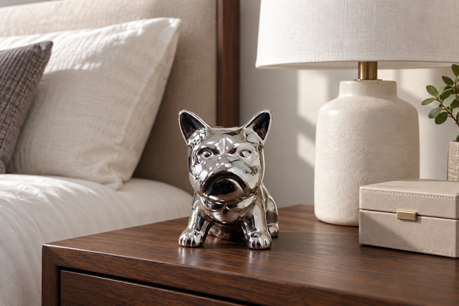 Perrito Decorativo Bulldog Francés Porcelana Figura Adorno de Repisa 12,5 cm - Imagen 7
