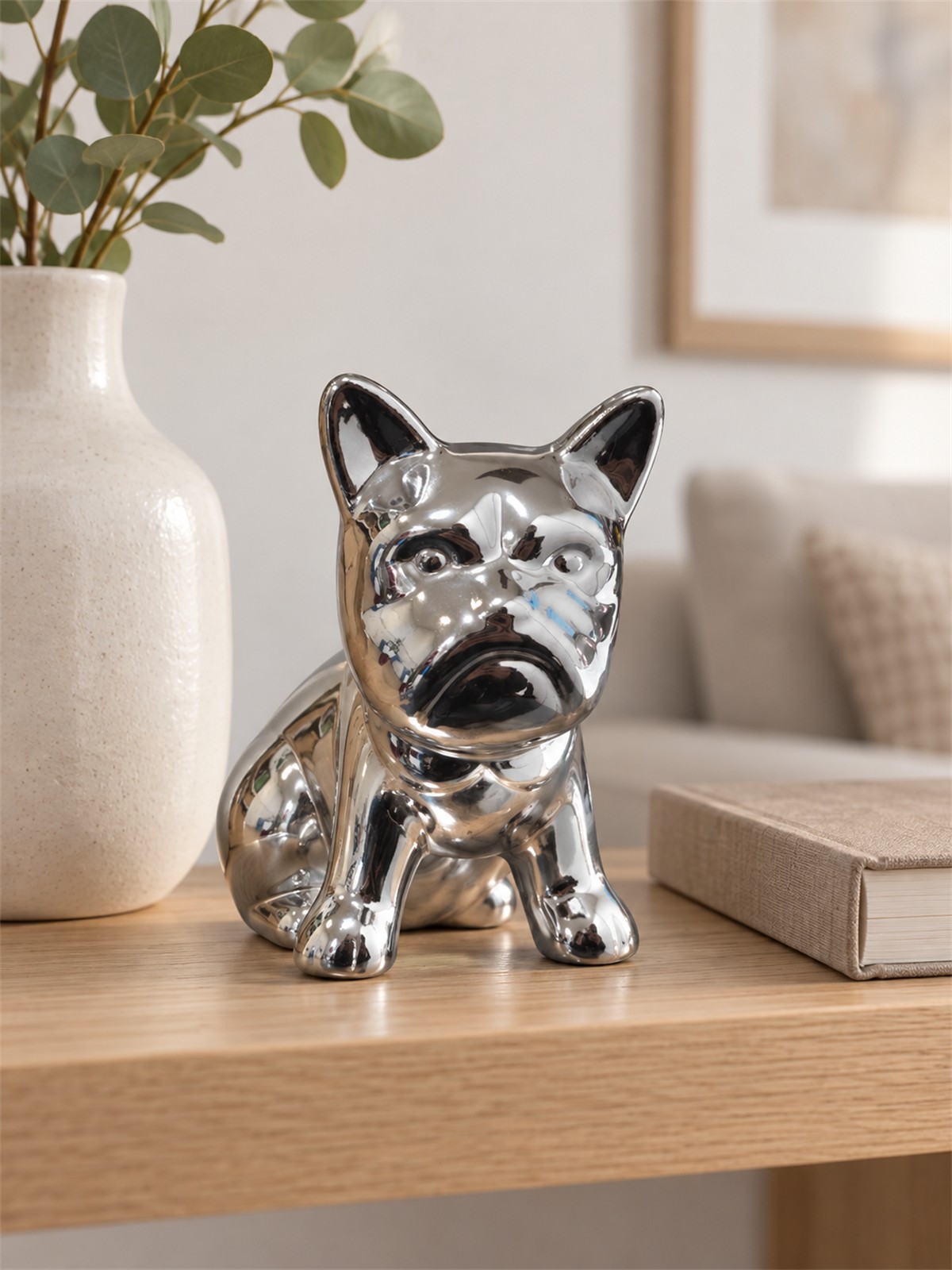 Perrito Decorativo Bulldog Francés Porcelana Figura Adorno de Repisa 12,5 cm - Imagen 5