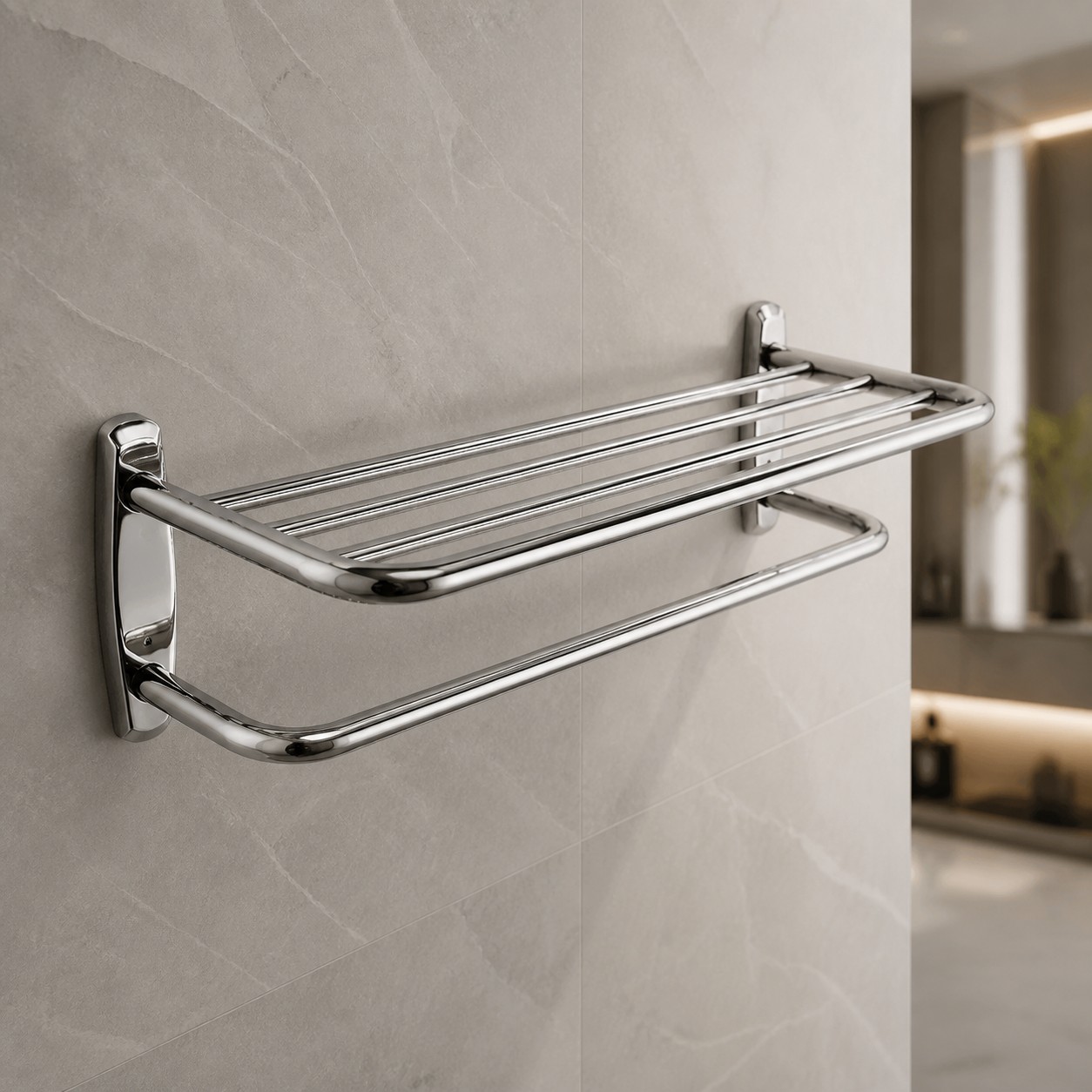 Toallero Repisa Hotelero Acero Inoxidable 60cm Baño Taumm - Imagen 7