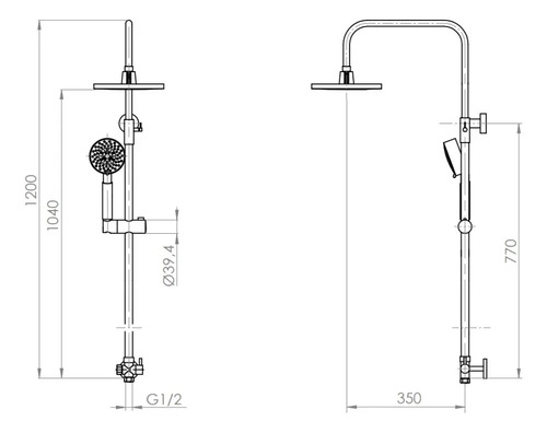 Columna De Ducha Venti Acero Inox Stretto - Imagen 6
