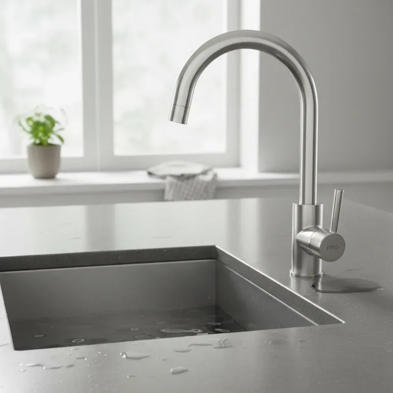 Llave Grifo Monomando Lavaplatos Vermont Acero Inox Pmb