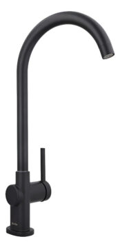 Llave Grifo Monomando Para Lavaplatos Modelo Ravello Marca Stretto 5 Años De Garantia Eficiencia Hidrica Negro Mate
