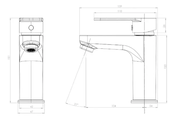 Monomando Llave Grifo Lavamanos Modelo Verona Marca Stretto - Imagen 4