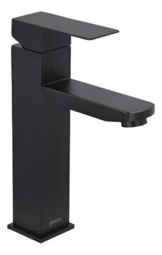 Llave Monomando Lavatorios Alto Legge Negro Mate Stretto