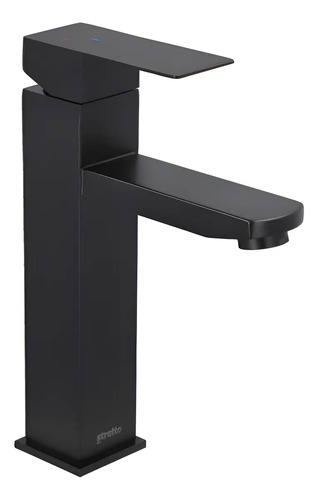 Llave Monomando Lavatorios Alto Legge Negro Mate Stretto