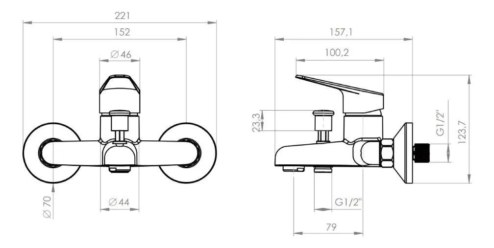 Monomando Llave Grifo Para Tina Ducha Modelo Glasgow Marca Pmb - Imagen 5