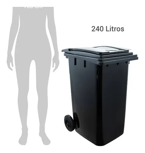 Basurero Papelero Contenedor Industrial 240 Litros Con Tapa - Imagen 8