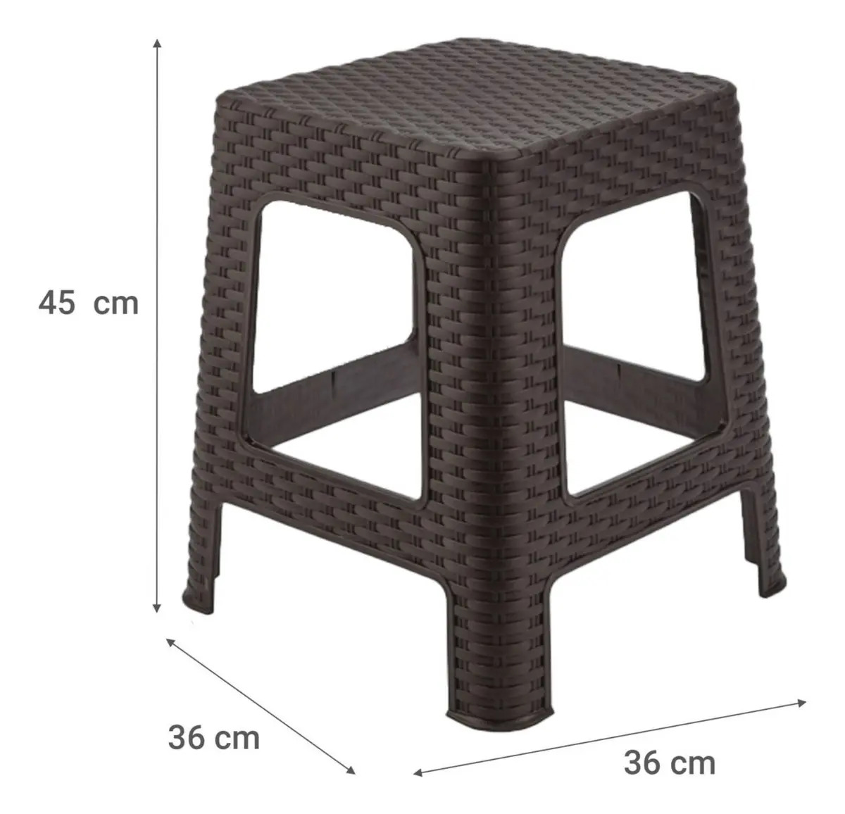 Piso Banca Banquito Taburet Asiento Banco Rattan - Imagen 3
