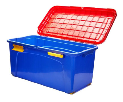 Baul Caja Almacenamiento Organizador Movil Con Ruedas 90 Lts