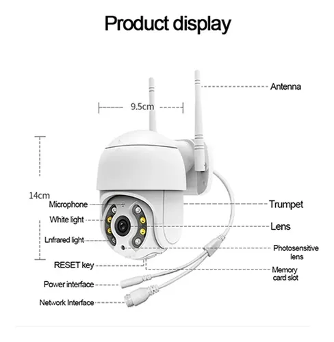 Cámara Seguridad Ptz Ip Wifi Interior/exterior 1080 Icsee - Imagen 6