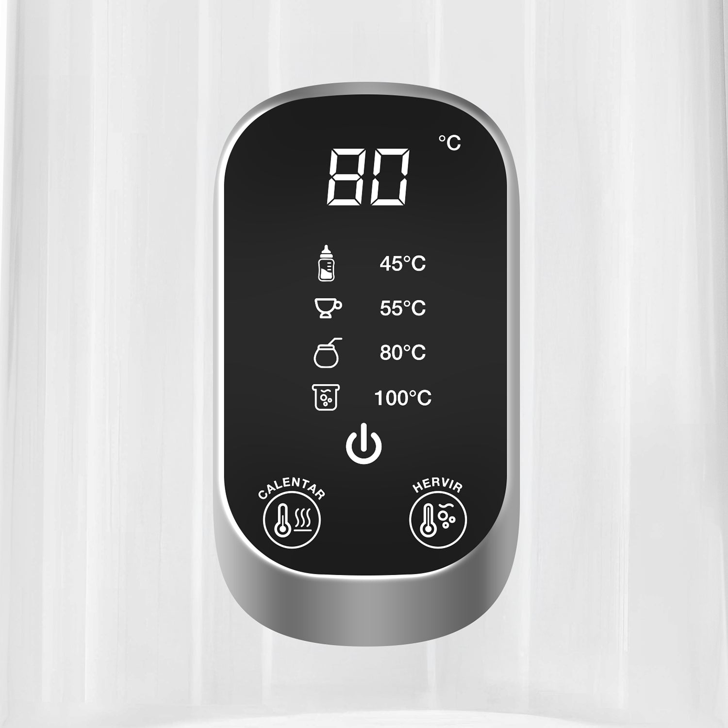 Hervidor Eléctrico Digital Telefunken 1,8 Litros 1500W Control de Temperatura Keep Warm Pava Blanco - Imagen 4
