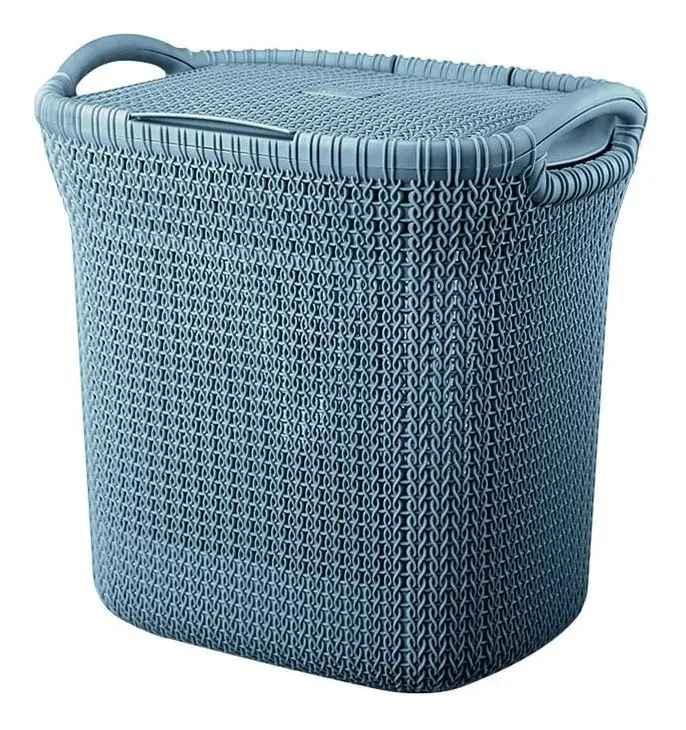 Moderno Cesto Canasto Para Ropa Khipu 40 Litros Con Tapa - Imagen 5