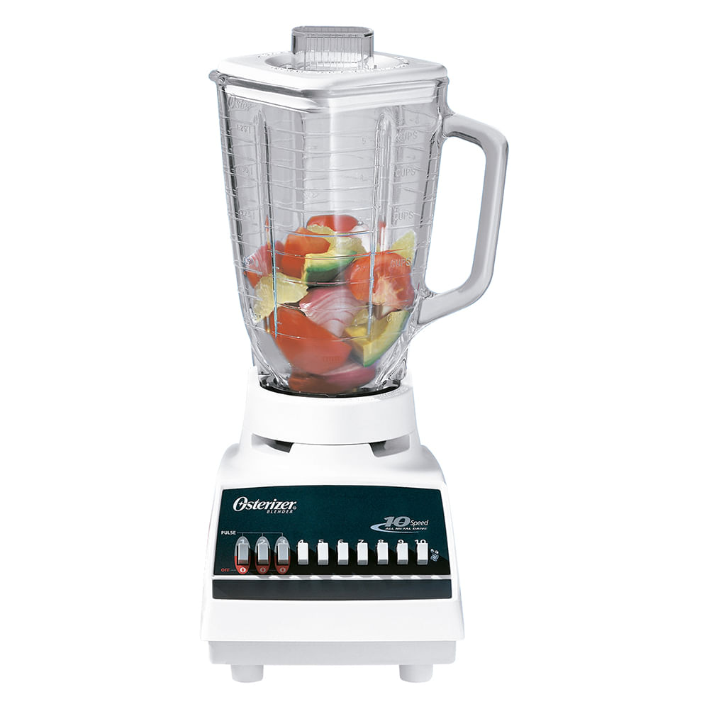 Licuadora Juguera Oster Clásica 10 Velocidades 300W Jarra Vidrio 1,25 L Pica Hielo Blanca - Imagen 3