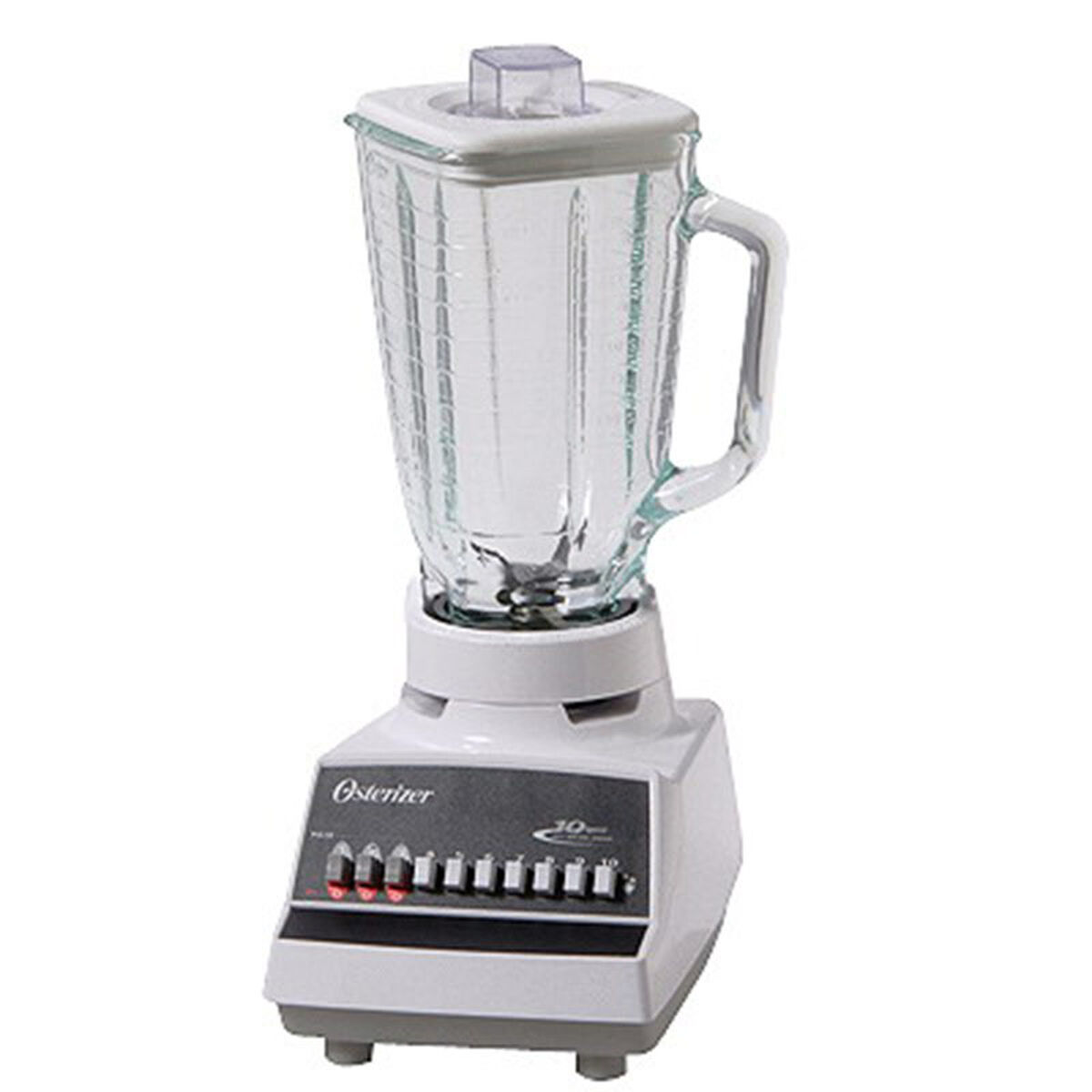 Licuadora Juguera Oster Clásica 10 Velocidades 300W Jarra Vidrio 1,25 L Pica Hielo Blanca - Imagen 2