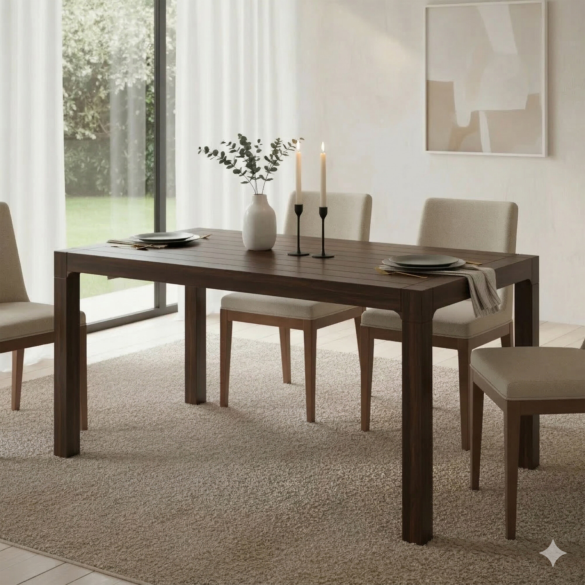 MESA ROBLE 150 X 80 CAFE