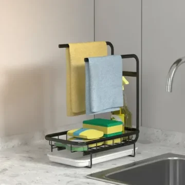 Organizador Multiusos Para Cocina Y Baño Porta Esponjas Negro