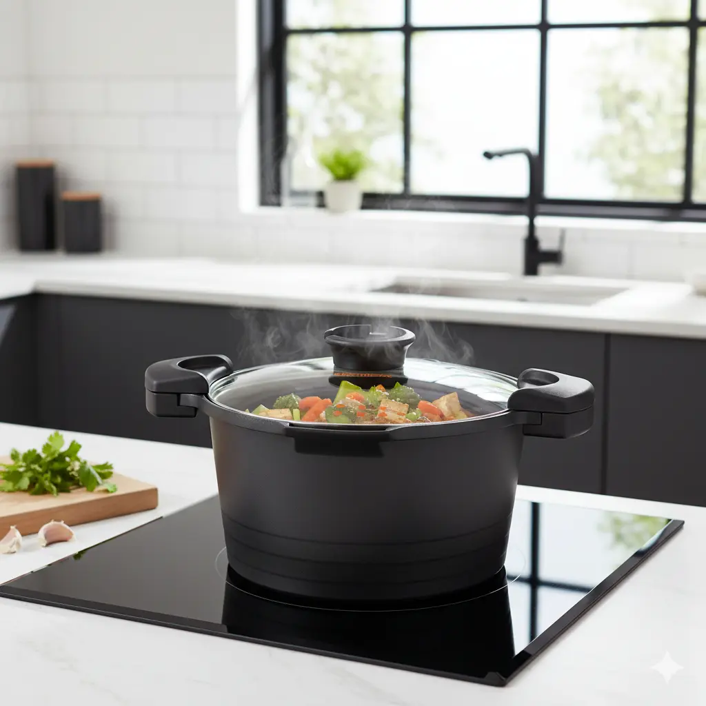 Olla Multicooker Therma Marmicoc 24 CM 6L Negra - Imagen 5