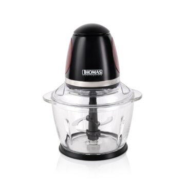 Picadora Eléctrica de Alimentos Thomas 200W Bowl de Vidrio 1 Litro Cuchillas Acero Inoxidable