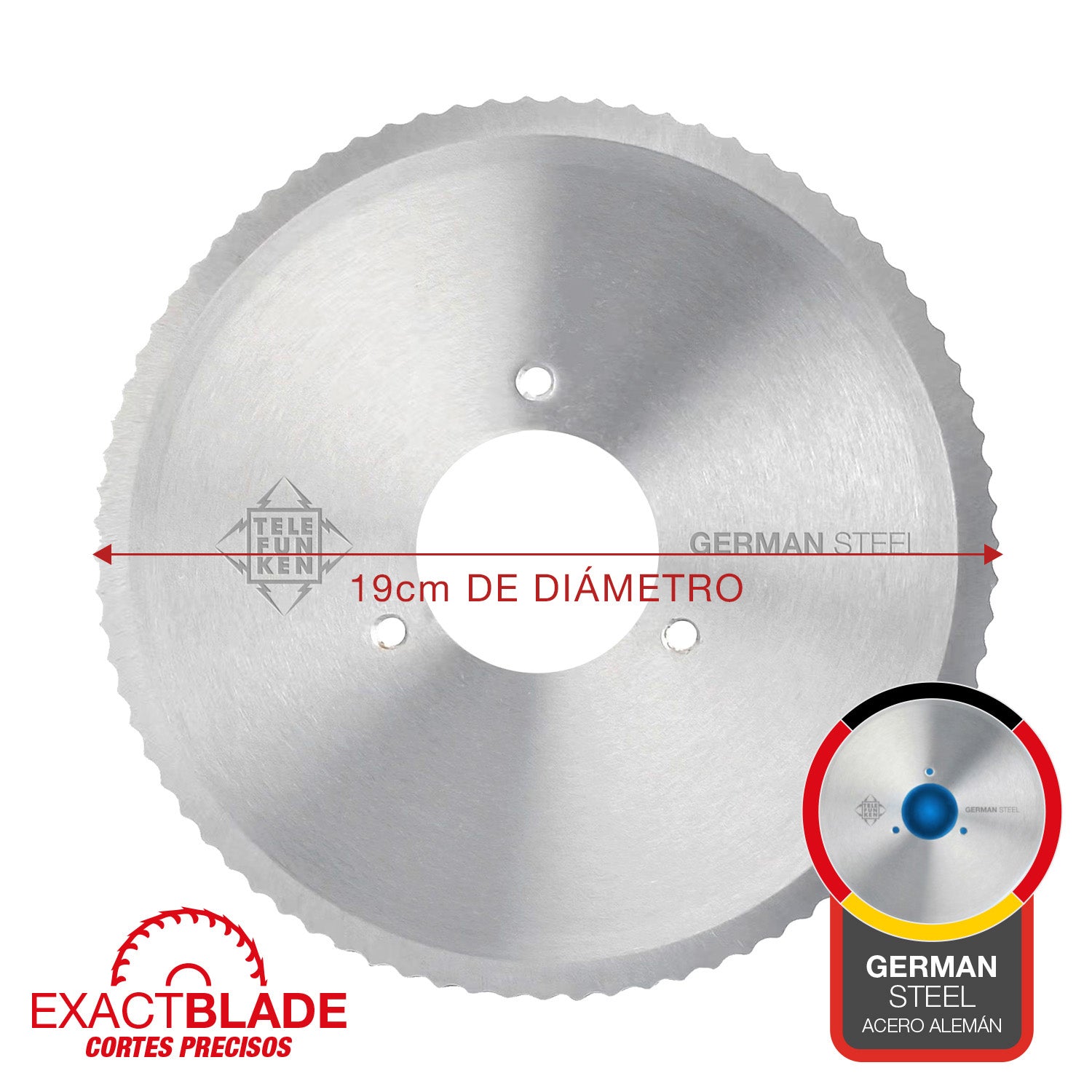 Cortadora de Fiambre Eléctrica Telefunken 200W Cuchilla 19 cm Acero Inoxidable Rebanadora Gris - Imagen 7