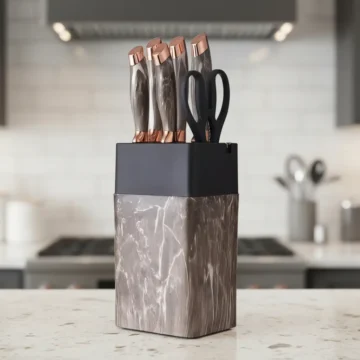 Set Cuchillos De Cocina 7 Piezas Con Bloque Rectangular