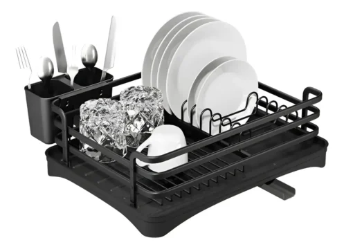 Secador De Platos Platera Moderna De Aluminio Inoxidable