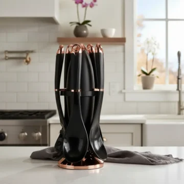 Juego De Utensilios De Cocina De 6 Piezas Con Base Giratoria