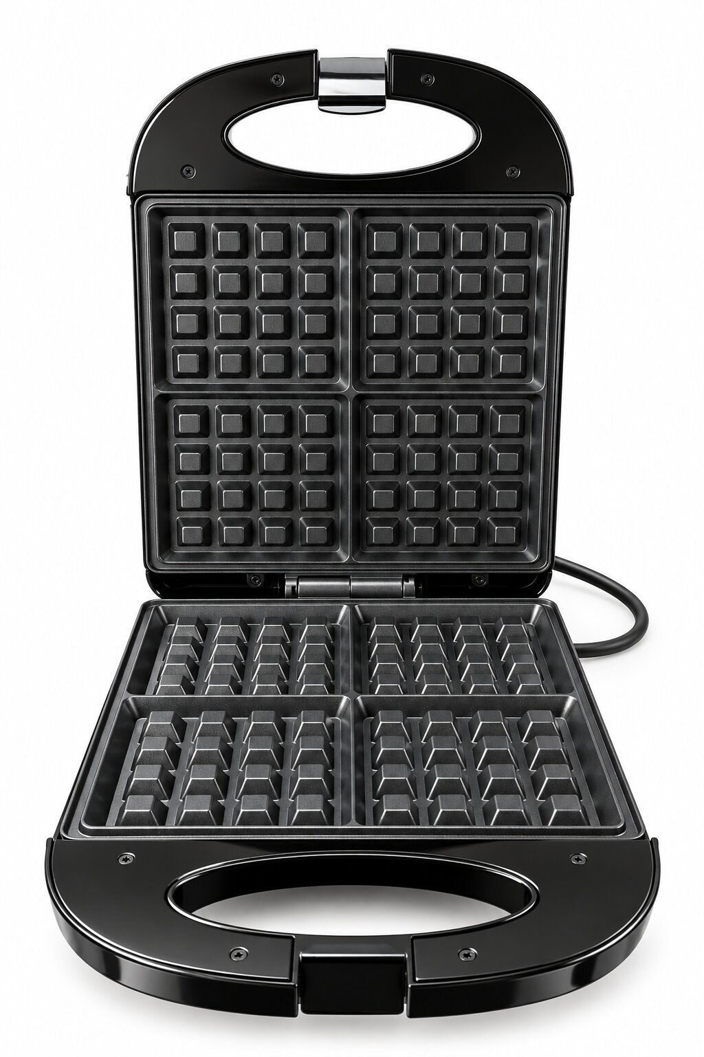 Wafflera Eléctrica Sokany 4 Waffles Cuadrados 1200W Antiadherente Máquina de Waffles Negra - Imagen 2