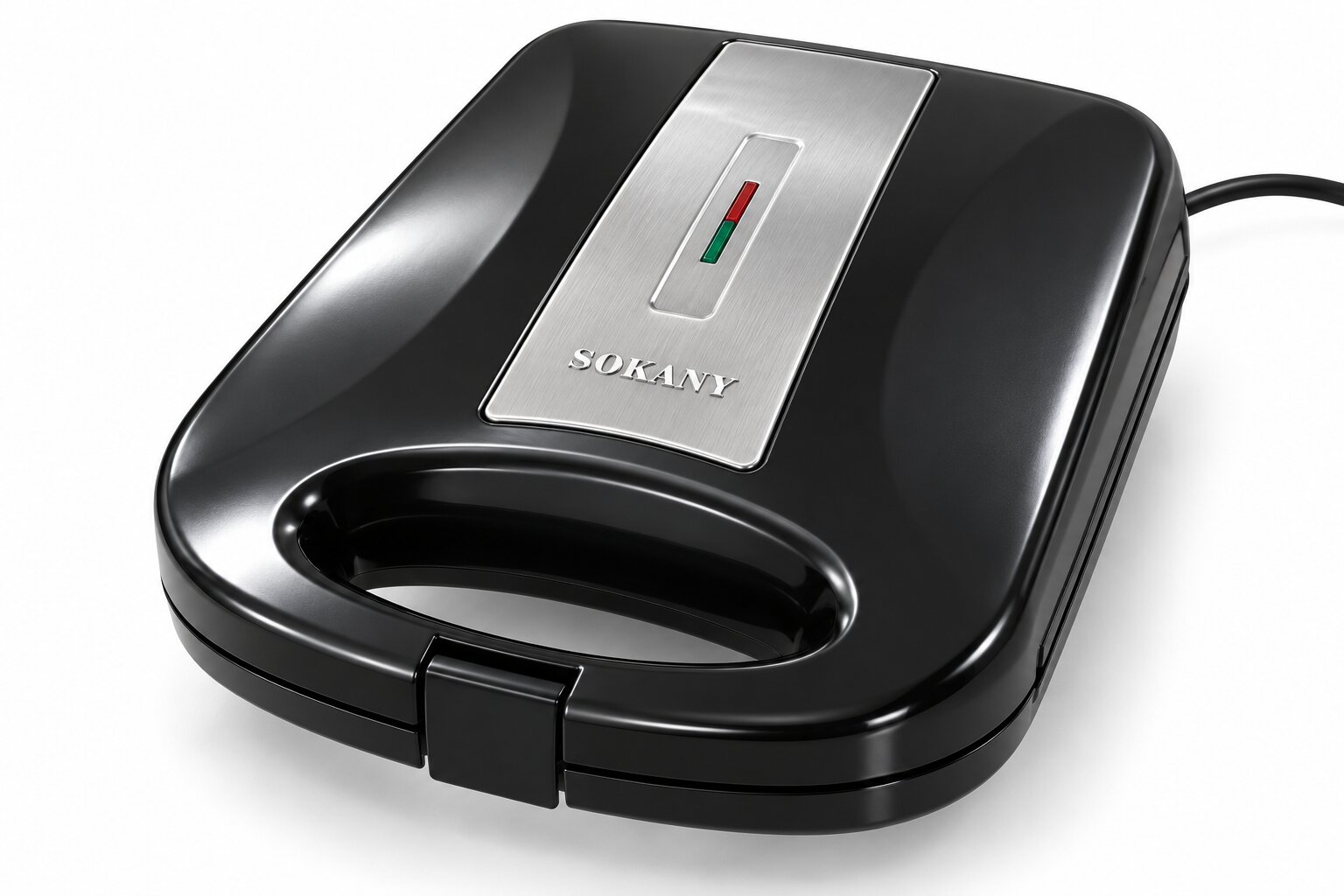 Wafflera Eléctrica Sokany 4 Waffles Cuadrados 1200W Antiadherente Máquina de Waffles Negra - Imagen 5
